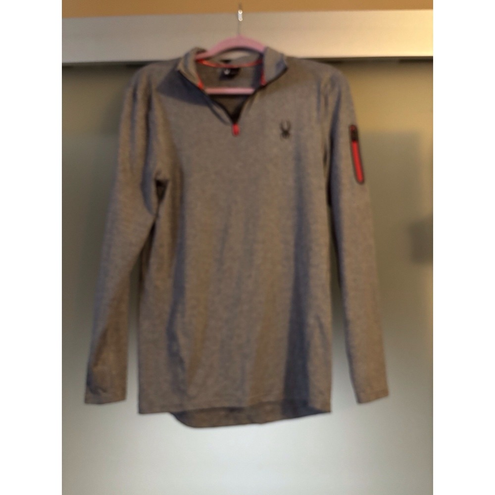 Spyder Active Mens ProWeb Performance Pullover Size M‎ 1/4 Zip Wicking Stretch